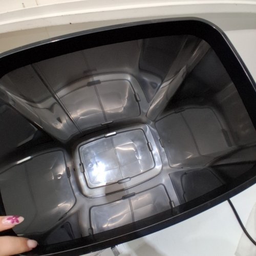 NINESTARS LARGE MOTION SENSOR TRASH CAN - 50 LITRES - BLACK/SILVER (MODEL: DZT-50-28)) image 4