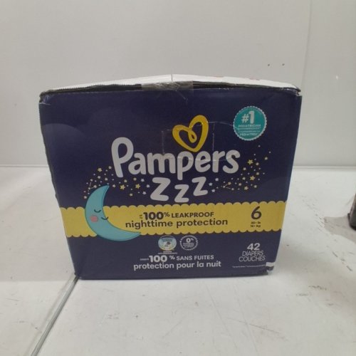 42PK PAMPERS ZZZ NIGHTTIME OVERNIGHT PROTECTION DIAPERS - SIZE 6 (35+ LBS) image 3