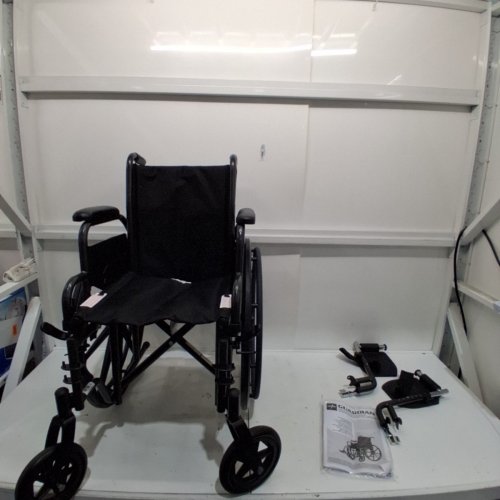MEDLINE GUARDIAN K1 WHEELCHAIR - 16" SEAT - 300LBS CAPACITY - BLACK (MODEL: K1166N22S) image 2