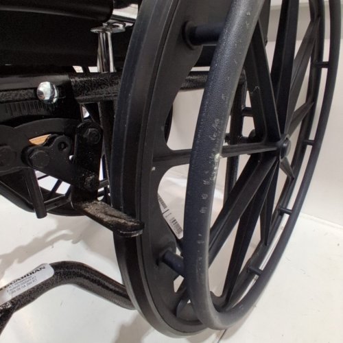MEDLINE GUARDIAN K1 WHEELCHAIR - 16" SEAT - 300LBS CAPACITY - BLACK (MODEL: K1166N22S) image 3