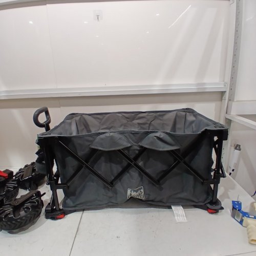 TIMBER RIDGE 400 L DOUBLE DECKER FOLDING WAGON - 54" X 23" X 44", 225 LBS MAX PER LEVEL - GREY (MODEL: 1902565) image 4