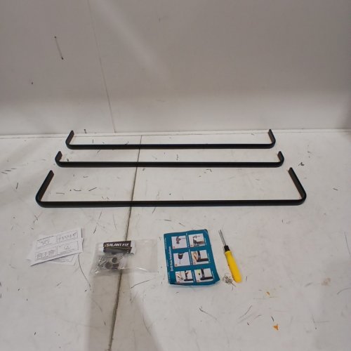 KOKOSIRI 3-TIER WALL MOUNTED BATH TOWEL BARS - 24" X 13" X 7" - BLACK (MODEL: B5006BK-L24) image 2