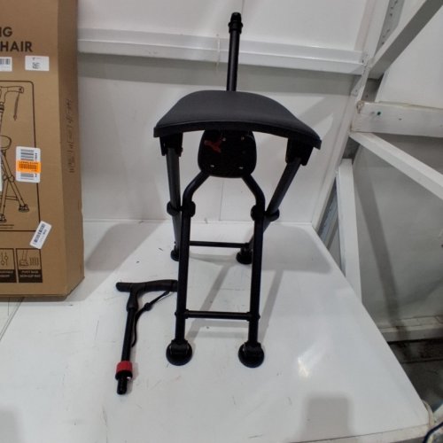 HZZEDNG FOLDING ANTI-SLIP WALKING CANE CHAIR - 400LBS MAX - BLACK image 2