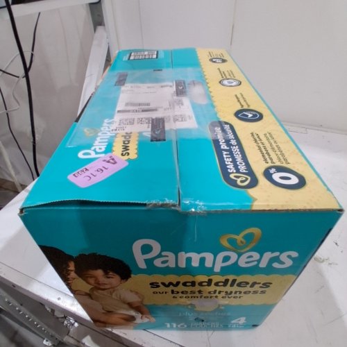 116PK PAMPERS SWADDLERS 360 LEAKPROOF DISPOSABLE BABY DIAPERS - SIZE 4 (15LBS- 34LBS)LBS) image 3