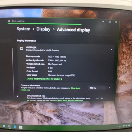 ASUS TUF 27" GAMING MONITOR WITH AMD FREESYNC PREMIUM AND NVIDIA G-SYNC - 180HZ REFRESH RATE - 1MS RESPONSE TIME - WQHD (2560X1440) - BLACK (MODEL: VG27AQ3A) image 6