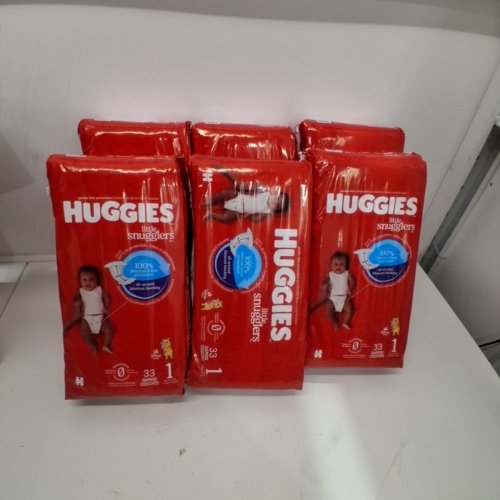 198PK HUGGIES LITTLE SNUGGLERS DISPOSABLE BABY DIAPERS - SIZE 1 image 2