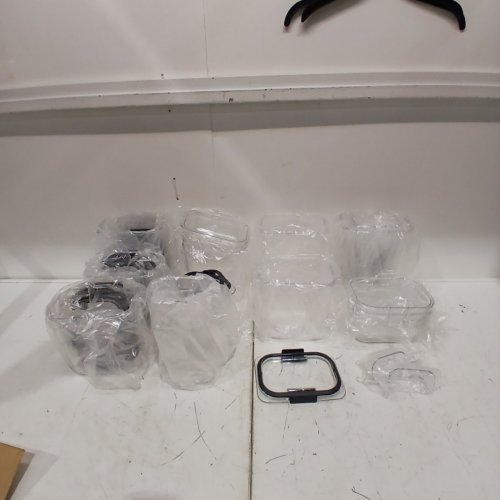 37PC RUBBERMAID BRILLIANCE BPA-FREE PANTRY CONTAINER SET WITH LID - CLEAR/BLACK (MODEL: ‎2179238) image 3