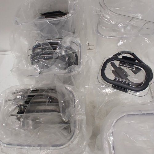 37PC RUBBERMAID BRILLIANCE BPA-FREE PANTRY CONTAINER SET WITH LID - CLEAR/BLACK (MODEL: ‎2179238) image 4