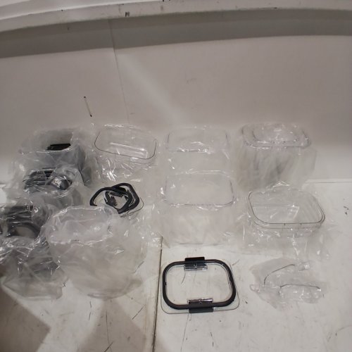 37PC RUBBERMAID BRILLIANCE BPA-FREE PANTRY CONTAINER SET WITH LID - CLEAR/BLACK (MODEL: ‎2179238) image 5