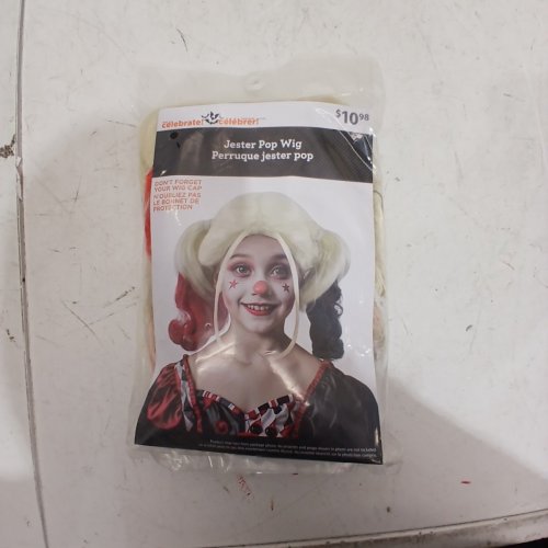 GIRL'S WAY TO CELEBRATE JESTER POP WIG - OSFM - BLACK/RED (STYLE: 0428) image 2