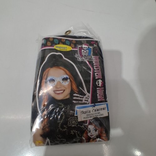 GIRL'S MONSTER HIGH SKELITA GLITTER WIG - ONE SIZE FITS MOST - BLACK AND ORANGE (ITEM: WM35914) image 3