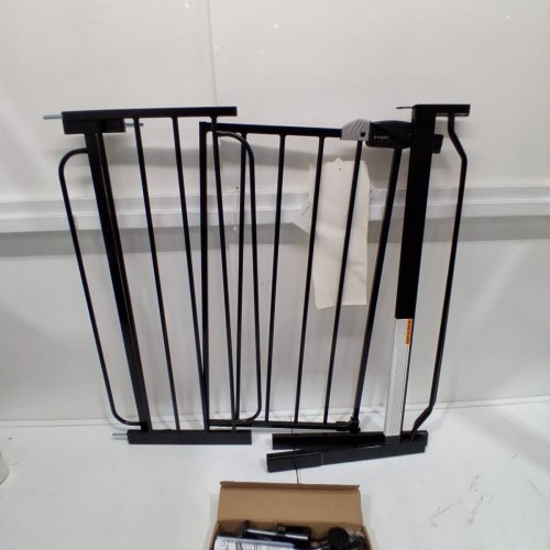REGALO EASY STEP EXTRA WIDE METAL SAFETY GATE - 30" X 29" - 49" - BLACK (MODEL: 1164EB) image 2