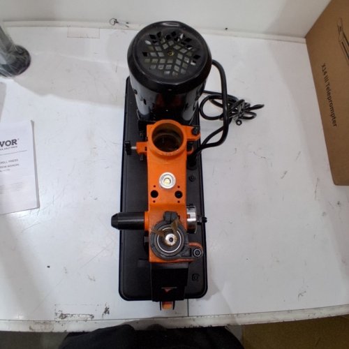 BENCHTOP DRILL PRESS WITH LED WORK LIGHT, 0-45° TILTING WORKTABLE, ADJUSTABLE SPEED, 2800 RPM, 6.2A - BLACK/ORANGE (MODEL:1013BL) image 7