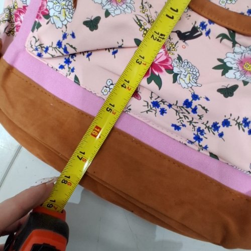4PC FLORAL BACKPACK WITH LUNCH BOX AND PENCIL POUCHES - 18" - PINK/BROWN image 2