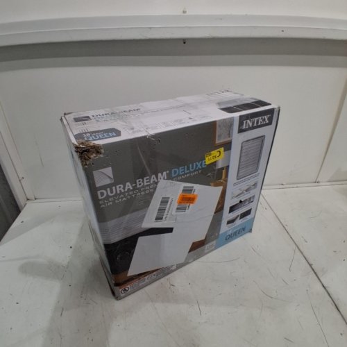 INTEX DURA-BEAM SERIES DELUXE COMFORT PLUSHFIBER-TECH INFLATABLE AIR MATTRESS WITH INTERNAL ELECTRIC PUMP - 18" - QUEEN - GREY (MODEL: AP619D/64413ED) image 3
