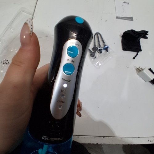 MOSPRO PORTABLE ELECTRIC WATER FLOSSER - 3.7V - BLACK - (MODEL: FC159) image 2
