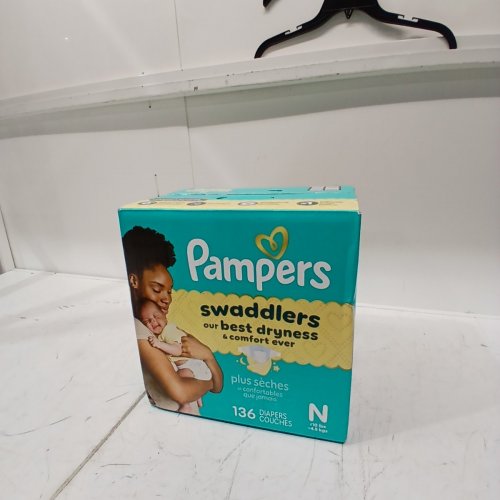 136PK PAMPERS SWADDLERS DIAPERS - NEWBORN SIZE image 2