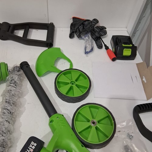 CORDLESS GRASS TRIMMER WEED WHACKER WITH 2 RECHARGEABLE BATTERIES - 21V - GREEN image 6
