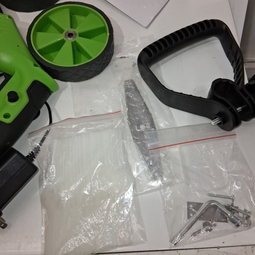 CORDLESS GRASS TRIMMER WEED WHACKER WITH 2 RECHARGEABLE BATTERIES - 21V - GREEN image 8