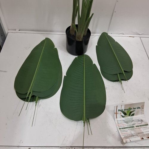 KEEPLUSH LIFELIKE BIRD OF PARADISE ARTIFICIAL PLANT - 4FT - GREEN/BLACK image 3
