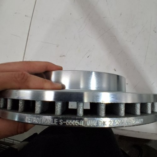 DETROIT AXLE DRILLED SLOTTED BRAKE ROTOR - FITS SELECT MODELS - SILVER (STYLE: S-55054 L) image 2