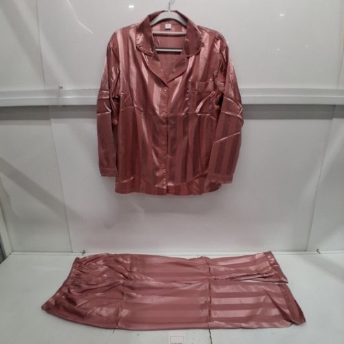 2PC WOMEN'S BUTTON-UP PAJAMA SET - MEDIUM - MAUVE image 2