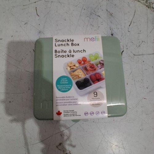 MELII SNACKLE LUNCH BOX WITH 9 ADJUSTABLE COMPARTMENTS - 3.4OZ PER - 30OZ TOTAL - TEAL/GREEN (MODEL : 790693600884) image 2