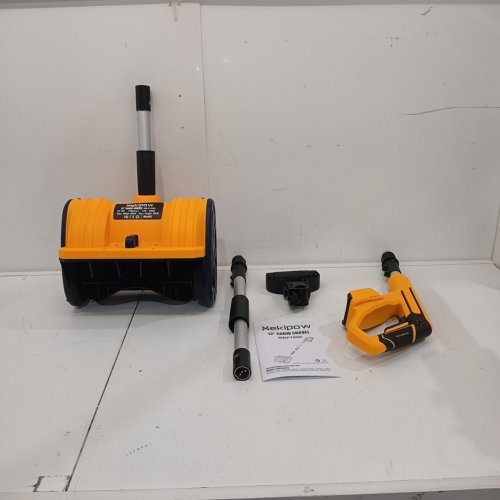 MEKIPOW CORDLESS ELECTRIC SNOW SHOVEL WITH LCD DISPLAY, COMPATIBLE WITH DEWALT 20V BATTERY - *TOOL ONLY* - 12" - YELLOW/BLACK (MODEL: MKP1005) image 3