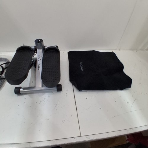 AMICUS MINI STEPPER WITH HANDLEBAR FOR EXERCISE - 330LBS CAPACITY - GREY/BLACK (MODEL: AMSE02) image 4