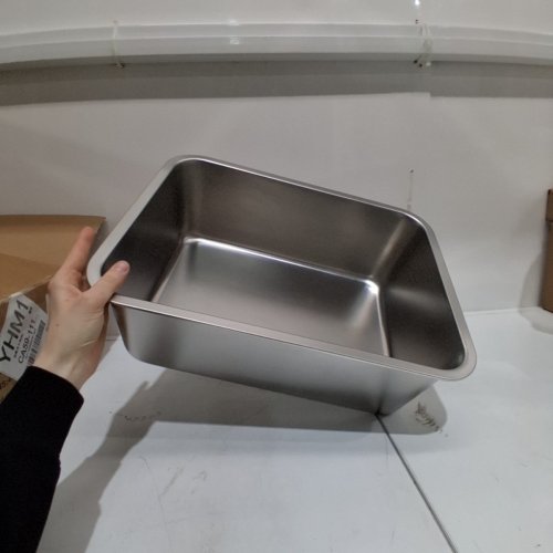 SUZZIPAWS METAL CAT LITTER BOX - 23.6" X 16" X 6" - STAINLESS STEEL image 2