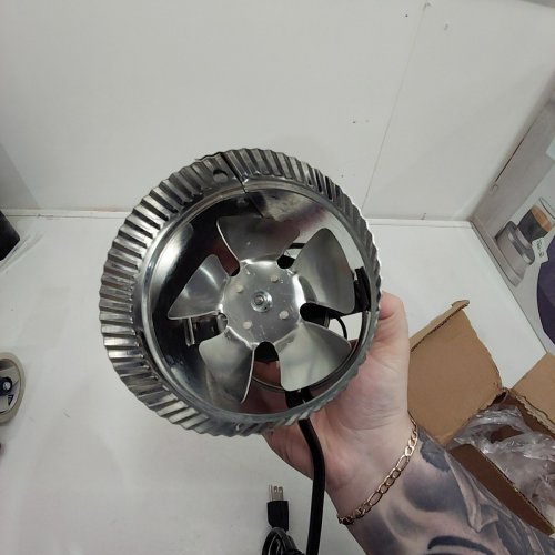 IPOWER BOOSTER INLINE DUCT VENT BLOWER EXHAUST AND INTAKE HVAC FAN, CORDED - 4", 100CFM, 2930RPM, 110/120V, 12W - SILVER (MODEL: ZTF-100) image 3