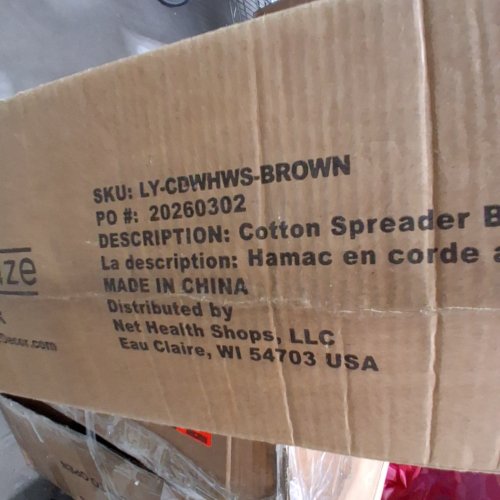 SUNNYDAZE DOUBLE COTTON ROPE HAMMOCK - 450LBS MAX - 74" - BROWN (MODEL: LY-CDWHWS-BROWN) image 2