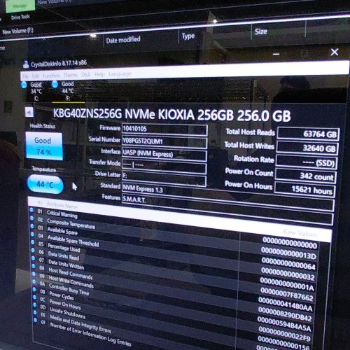 KIOXIA NVME SOLID STATE DRIVE - 256GB (MODEL: KBG40ZNS256G) image 2