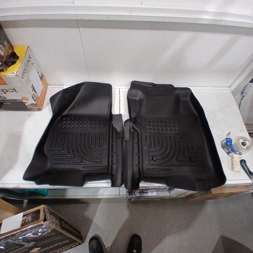 2PC HUSKY LINERS WEATHERBEATER FORD F-250/F-350 FLOOR LINERS - 2011-2012 MODEL F-250 / F-350 - BLACK (ITEM: 18711) image 3