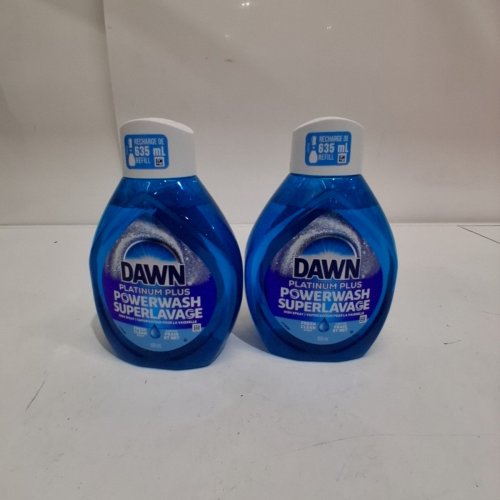 2 DAWN PLATINUM PLUS POWERWASH DISH SPRAY REFILLS - 635 ML EACH - FRESH SCENT image 2