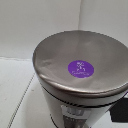 SIMPLEHUMAN ROUND STEP MINI TRASH CAN - 4.5L/1.2 GALLON - BRUSHED STAINLESS STEEL (MODEL: CW1852) image 3