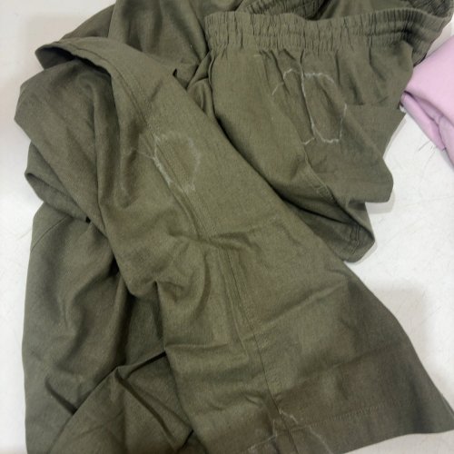 WOMEN'S BANANA REPUBLIC BARREL-LEG LINEN PULL-ON PANT - MEDIUM - OLIVE (STYLE: 1975401) image 2