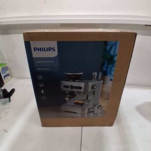 PHILIPS BARISTA BREW SEMI-AUTOMATIC ESPRESSO MACHINE WITH 58 MM PORTAFILTER, 15-BAR PUMP WITH SINGLE, DOUBLE & AMERICANO BUTTONS, 250 G BEAN CONTAINER, PREMIUM CALIBRATED TAMPER, STEAM WAND W/ 450 ML MILK JUG - STAINLESS STEEL (MODEL: PSA3218/01) image 16