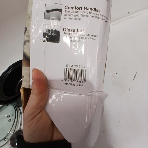 13PC NON-STICK COOKWARE SET - FRY PAN, SAUCE POTS, LIDS AND UTENSILS- BLACK (ITEM: 9713) image 2