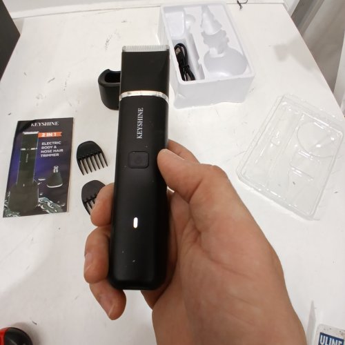 KEYSHINE 2-IN-1 ELECTRIC BODY & NOSE HAIR TRIMMER - 3.7 V - 2W - BLACK (MODEL: KE002) image 2