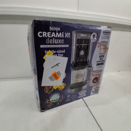 NINJA CREAMI DELUXE 11-IN-1 DIGITAL FROZEN TREAT MAKER - MAKES 24OZ PINTS - SILVER (MODEL: NC501C) image 7