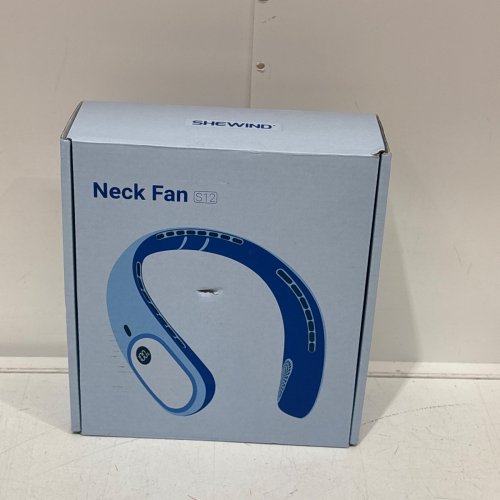 SHEWIND PORTABLE RECHARGEABLE BLADELESS NECK FAN - 5000MAH - BLACK/GOLD (MODEL: S12) image 4
