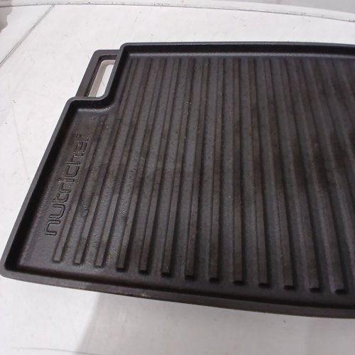 NUTRICHEF REVERSIBLE CAST IRON GRILL PLATE, 10"X18" image 3