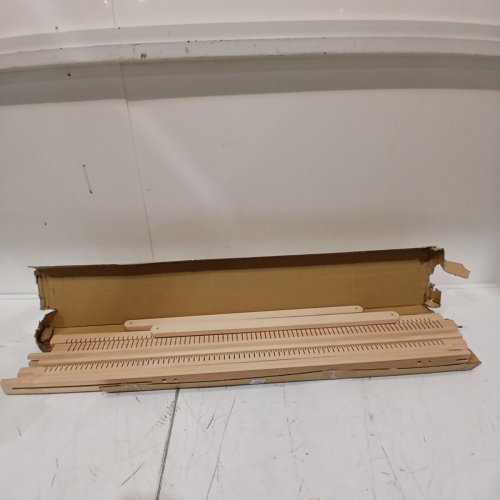 ADJUSTABLE DIY WOODEN HAND WEAVING LOOM - 35" X 34.5" - NATURAL WOOD image 3