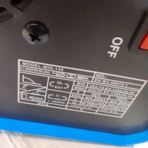 SEESII 3-IN-1 MULTI-PROCESS INVERTER WELDER - 110 V, 135A - BLUE (MODEL: MIG-135) image 5