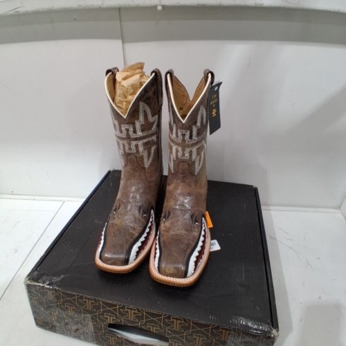 MEN'S TIN HAUL CO WESTERN COWBOY BOOTS - 9.5 D - BROWN (STYLE: 14-020-0007-0002) image 2