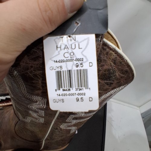 MEN'S TIN HAUL CO WESTERN COWBOY BOOTS - 9.5 D - BROWN (STYLE: 14-020-0007-0002) image 4