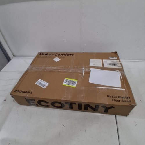 ECOTINY HEIGHT ADJUSTABLE ROLLING TV STAND FOR 13"-43" TVS - 28"-48.8" ADJUSTABLE HEIGHT - WHITE (MODEL: US-DS-HW1264WH-S) image 5