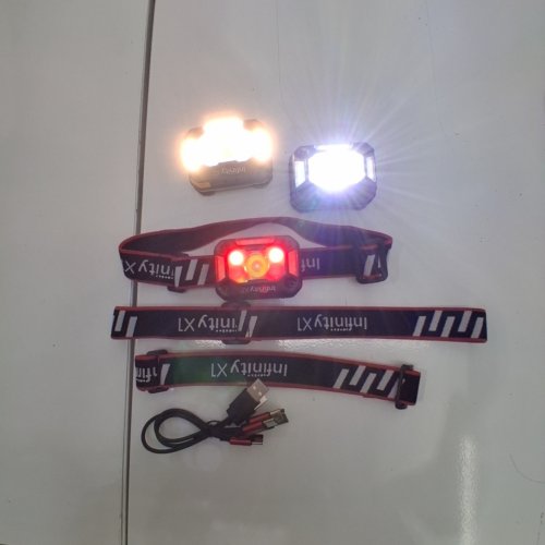 3PK INFINITY X1 RECHARGEABLE HEADLAMPS WITH 6 LIGHT MODES - 1500LM - BLACK/GREY (MODEL: 1938038) image 2