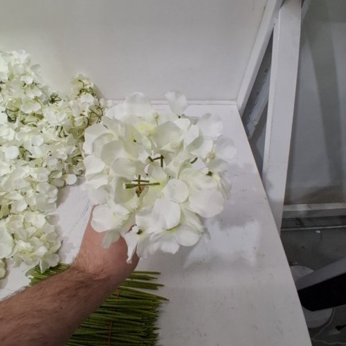 ~100PK ARTIFICIAL FLOWERS REAL LOOKING FLOWERS WITH STEMS - WHITE image 3